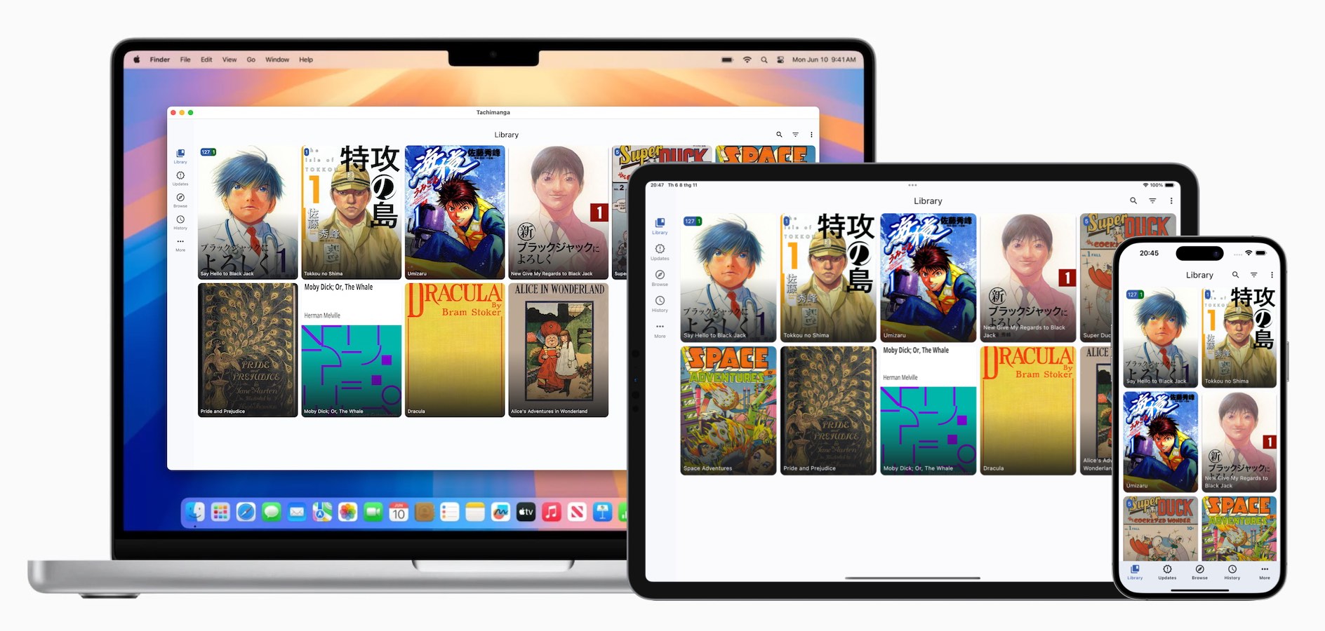 Mac, iPad and iPhone